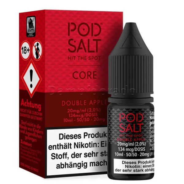 Pod Salt Core - Double Apple Nikotinsalz Liquid 10 ml - 20 mg/ml