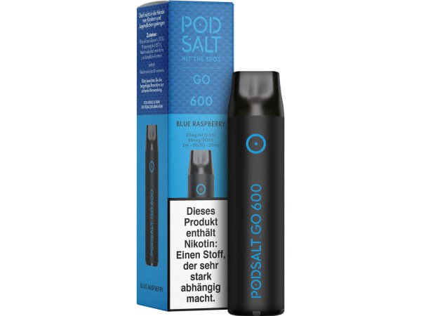 Pod Salt GO 600 Einweg E-Zigarette Blue Raspberry 20mg