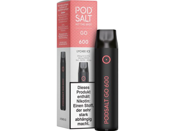 Pod Salt GO 600 Einweg E-Zigarette Lychee Ice 20mg