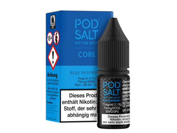 Pod Salt Core - Blue Raspberry - Nikotinsalz Liquid 11 mg/ml 5er