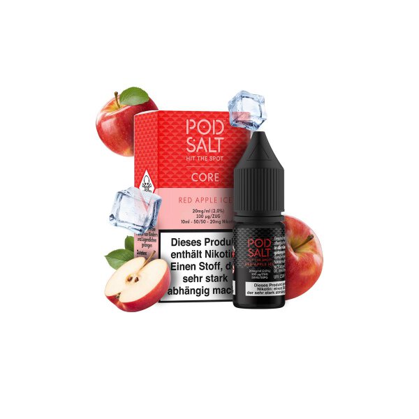 Pod Salt Core - Red Apple Ice Nikotinsalz Liquid 10ml - 20mg/ml