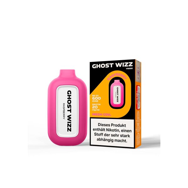 Vapes Bars® Ghost Wizz - Raspberry 20mg/ml